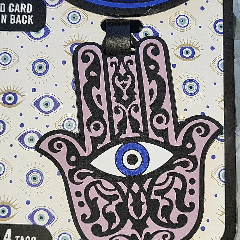 Evil Eye and hamsa Luggage Tags Set